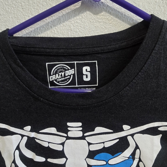 Crazy Dogg Halloween maternity top, skeleton, size small - Picture 3 of 4